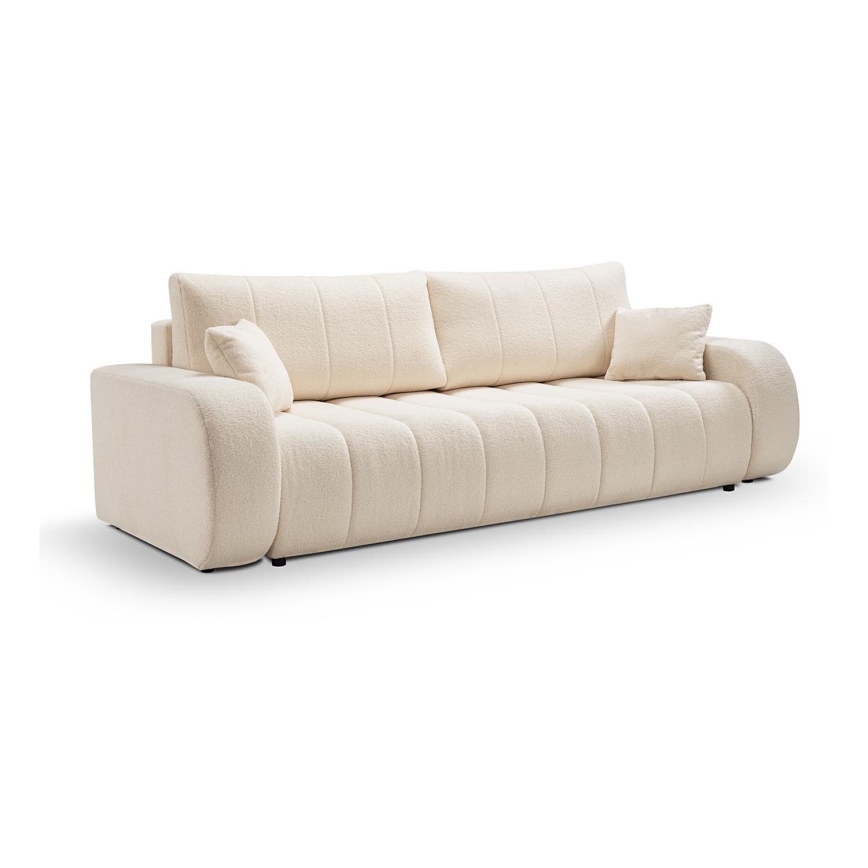 Sofá plegable de tres plazas DESIO beige