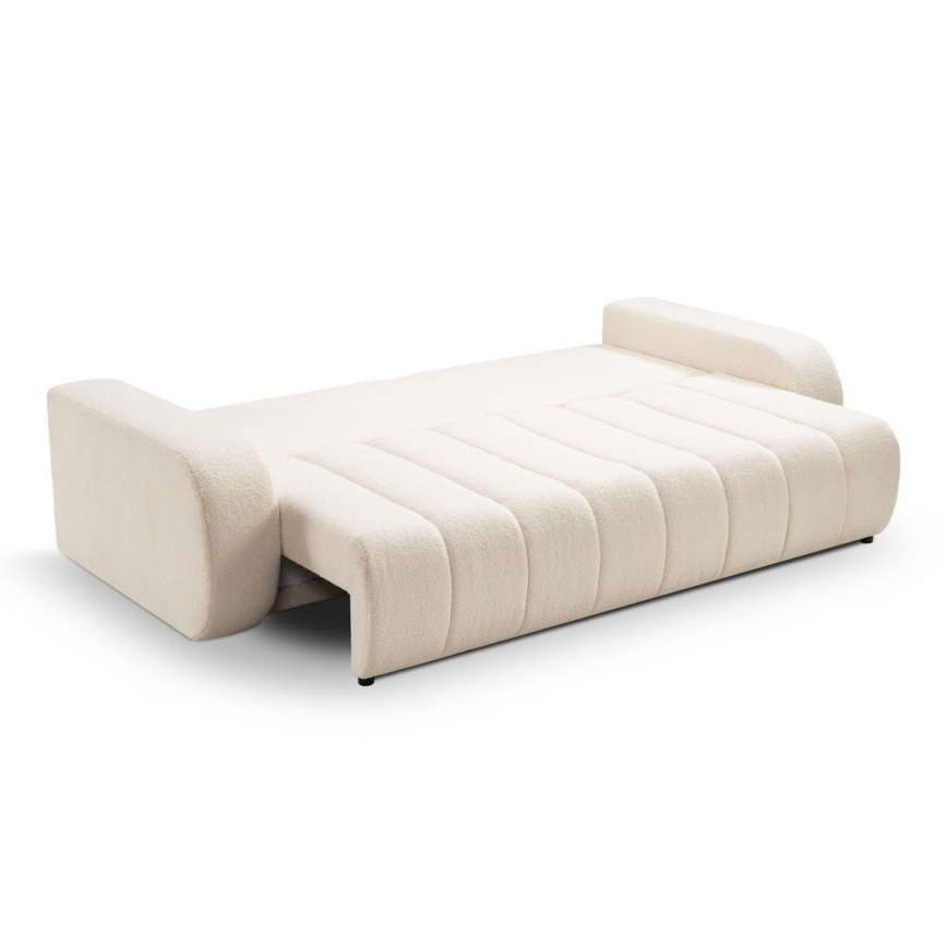 Sofá plegable de tres plazas DESIO beige