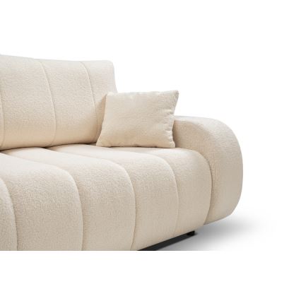 Sofá plegable de tres plazas DESIO beige