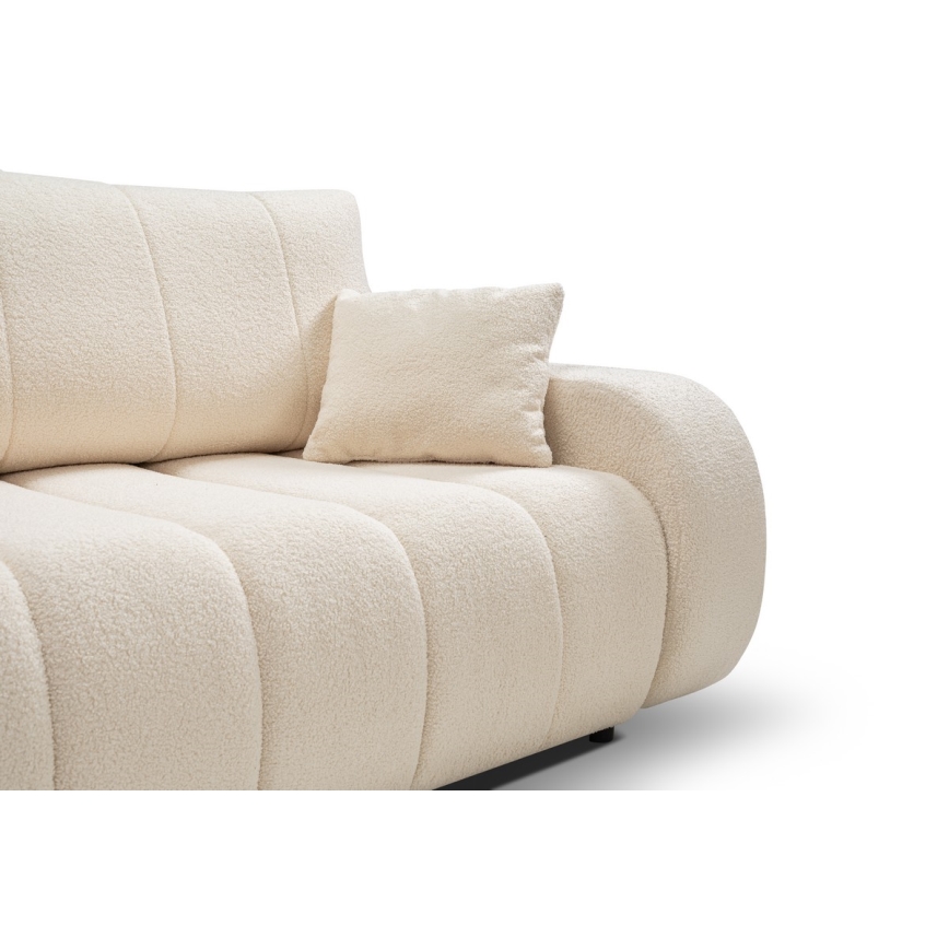 Sofá plegable de tres plazas DESIO beige
