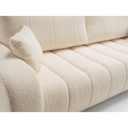 Sofá plegable de tres plazas DESIO beige