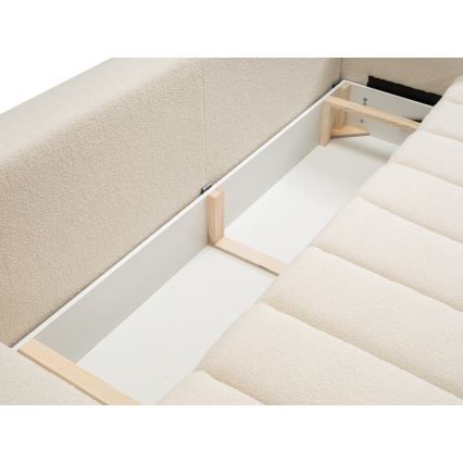 Sofá plegable de tres plazas DESIO beige