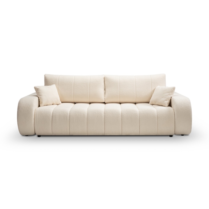 Sofá plegable de tres plazas DESIO beige