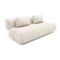 Sofá plegable de tres plazas FANO color crema