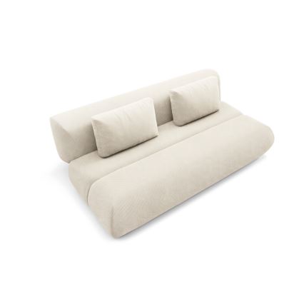 Sofá plegable de tres plazas FANO color crema