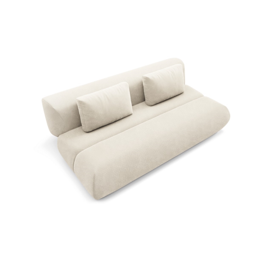 Sofá plegable de tres plazas FANO color crema