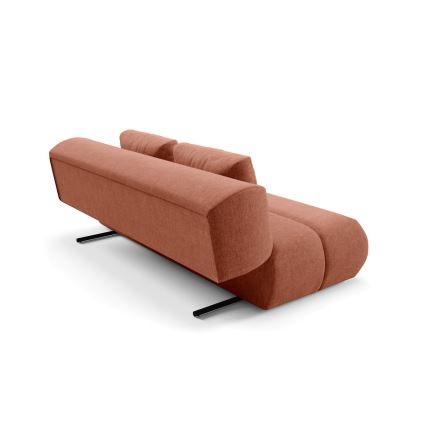 Sofá plegable de tres plazas FANO marrón