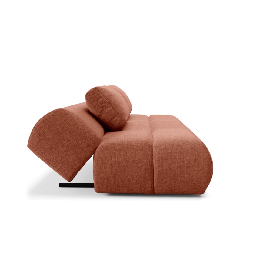 Sofá plegable de tres plazas FANO marrón