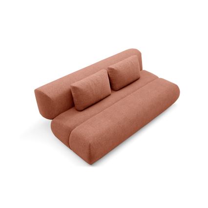 Sofá plegable de tres plazas FANO marrón