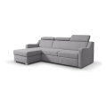 Sofa rinconero modular con espacio de almacenamiento PORTO gris
