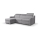 Sofa rinconero modular con espacio de almacenamiento PORTO gris