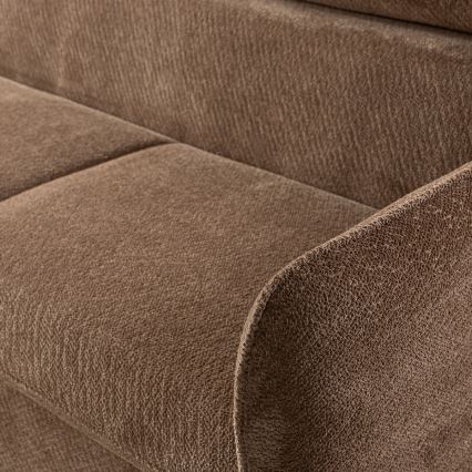 Sofá rinconero plegable con espacio de almacenamiento BEJA beige derecho
