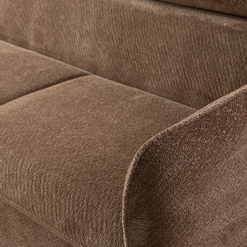 Sofá rinconero plegable con espacio de almacenamiento BEJA beige derecho