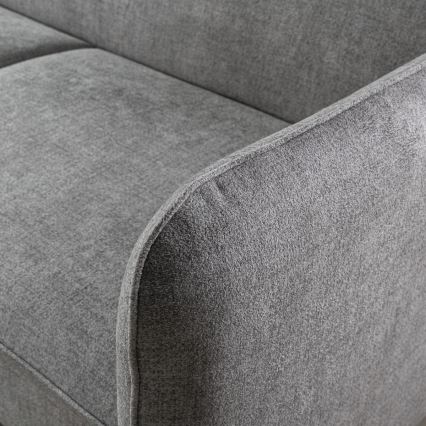 Sofá rinconero plegable con espacio de almacenamiento NISA gris izquierdo