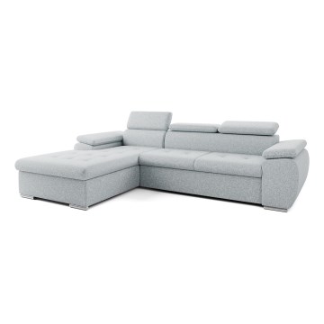 Sofá rinconero plegable con espacio de almacenamiento PADUA gris izquierdo