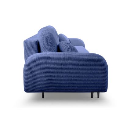 Sofá tapizado plegable de tres plazas CLOUDY azul