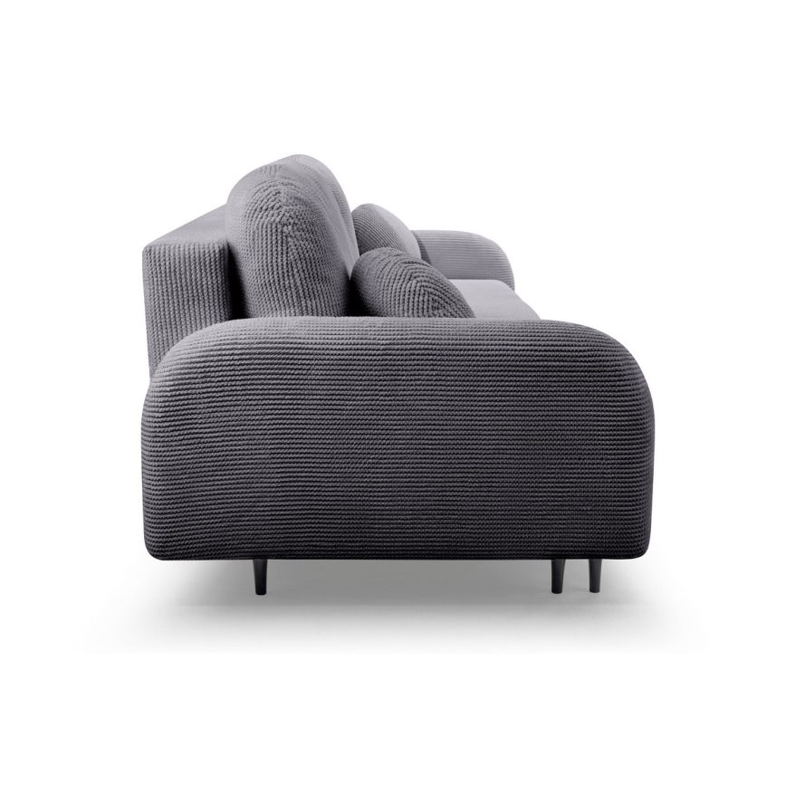 Sofá tapizado plegable de tres plazas CLOUDY gris