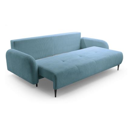 Sofá tapizado plegable de tres plazas CLOUDY Verde