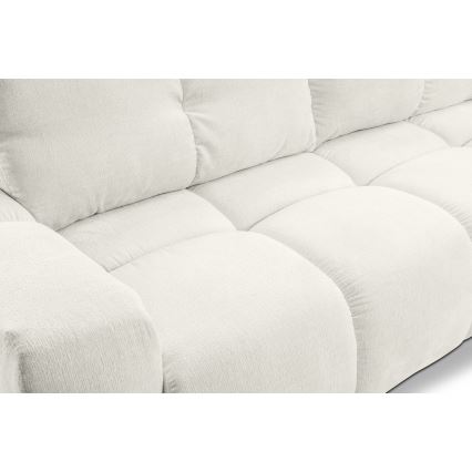 Sofá tapizado plegable de tres plazas con espacio de almacenamiento ALMADA beige