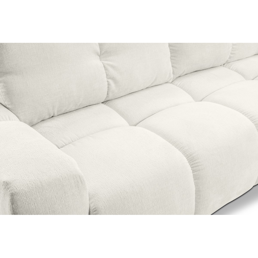 Sofá tapizado plegable de tres plazas con espacio de almacenamiento ALMADA beige