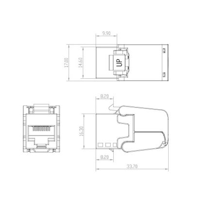 Solarix - Autoperforante keystone CAT5E UTP