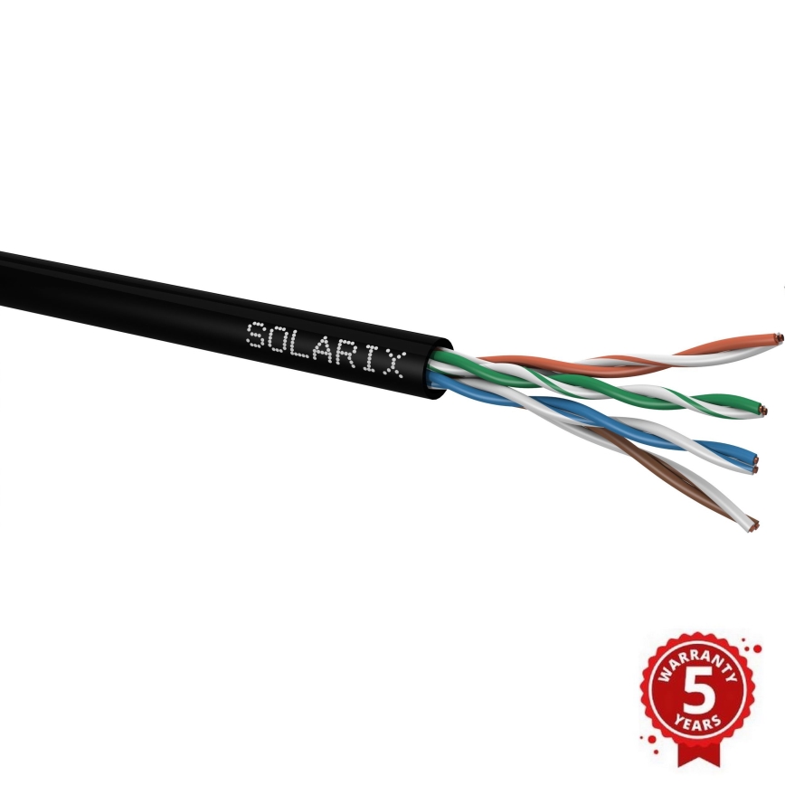 Solarix - de exterior installation cable CAT5E UTP PE Fca 100m IP67