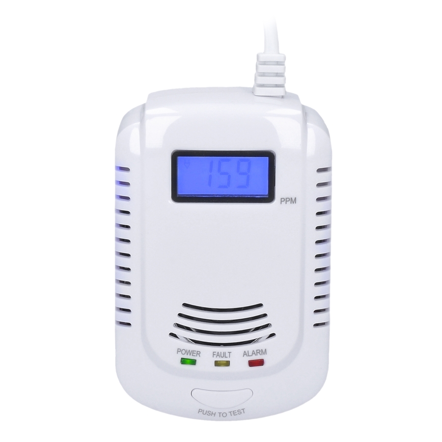 Detector de monóxido de carbono y gas inflamable 230V