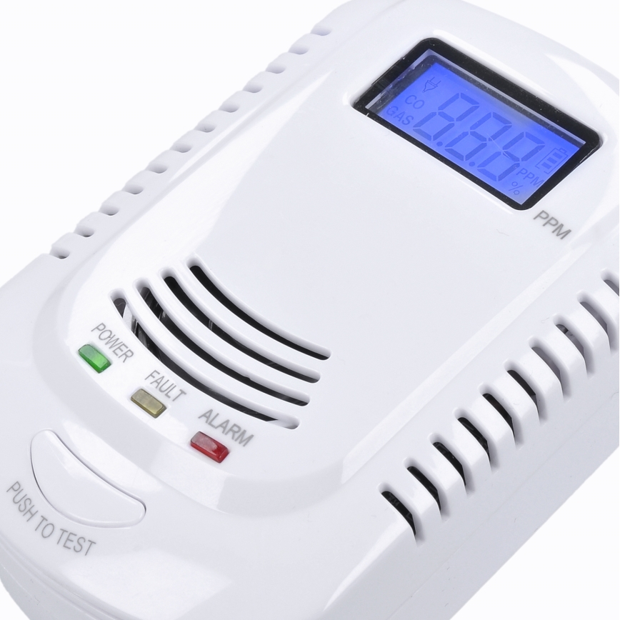 Detector de monóxido de carbono y gas inflamable 230V