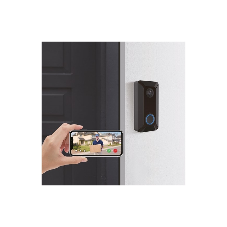 Solight 1L200 − Timbre inalámbrico Wi-Fi con cámara IP65