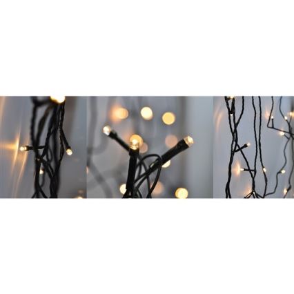 LED Cadena de navidad exterior 20m 400xLED/230V IP44 3000K