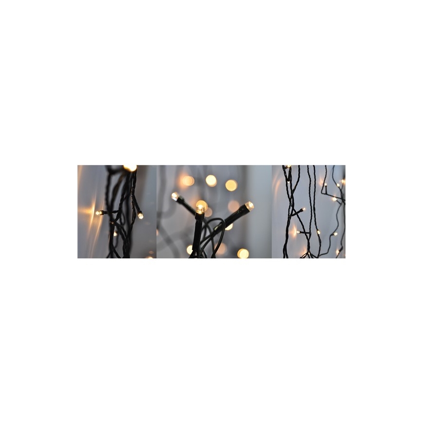 LED Cadena de navidad exterior 20m 400xLED/230V IP44 3000K