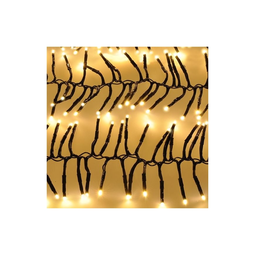 Cadena de Navidad LED para exteriores 576xLED/8 funciones 8m IP44 blanco cálido + mando a distancia
