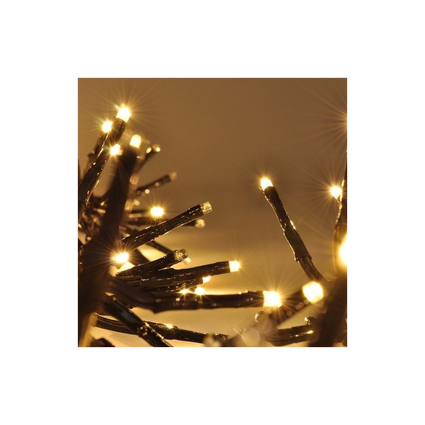 Cadena de Navidad LED para exteriores 576xLED/8 funciones 8m IP44 blanco cálido + mando a distancia