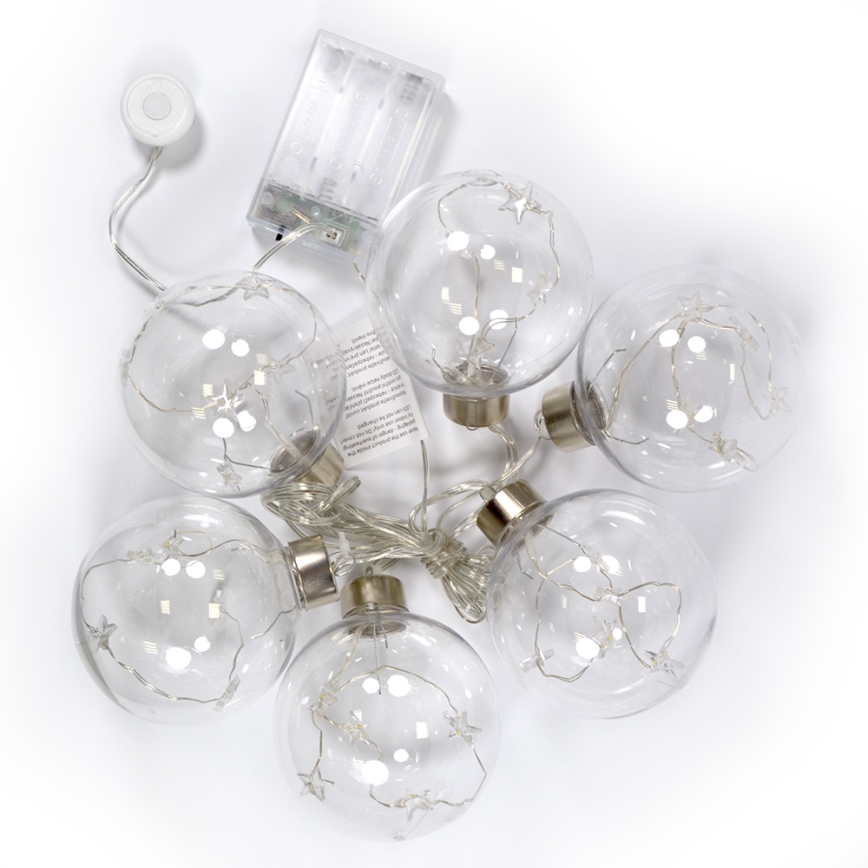 LED Bolas decorativas 30xLED/3xAA diá. 8cm