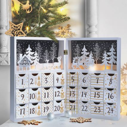 Calendario de Adviento LED LED/2xAAA