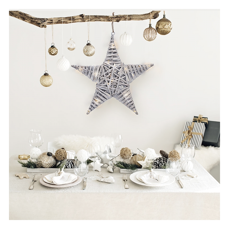 Decoración LED de Navidad LED/2xAA ratán