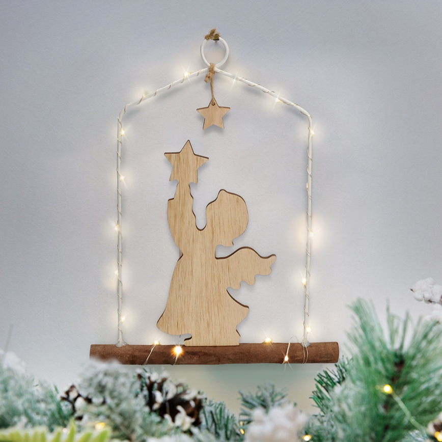 Decoración de Navidad LED LED/2xAA ángel