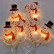 Cadena de Navidad LED con ventosas 6xLED/2xAA 1,2m muñeco de nieve blanco cálido