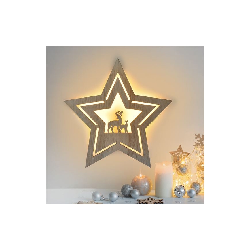 Decoración navideña LED LED/2xAA estrella