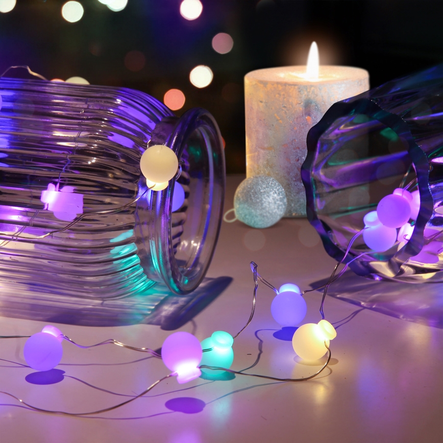 Cadena de luces de Navidad LED 40xLED/2xAA 4,3 m multicolor