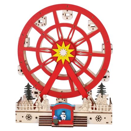 Decoración navideña LED LED/2xAA/blanco cálido carousel