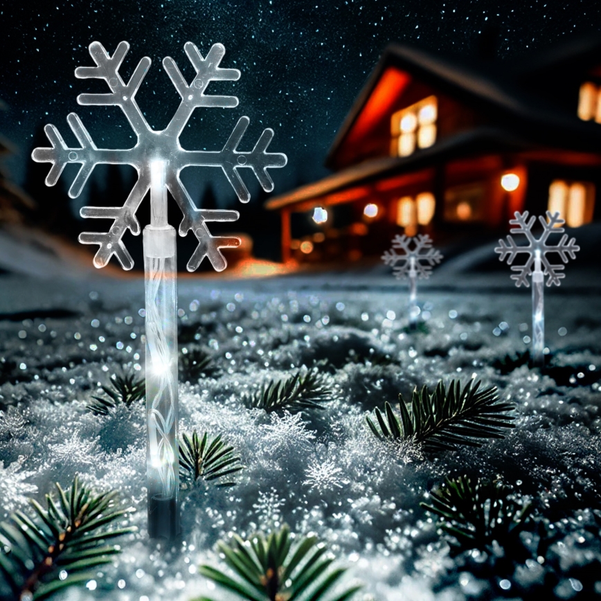 Solight 1v281 - SET 5x LED Lámpara de Navidad exterior LED/3xAA/ blanco frío IP44