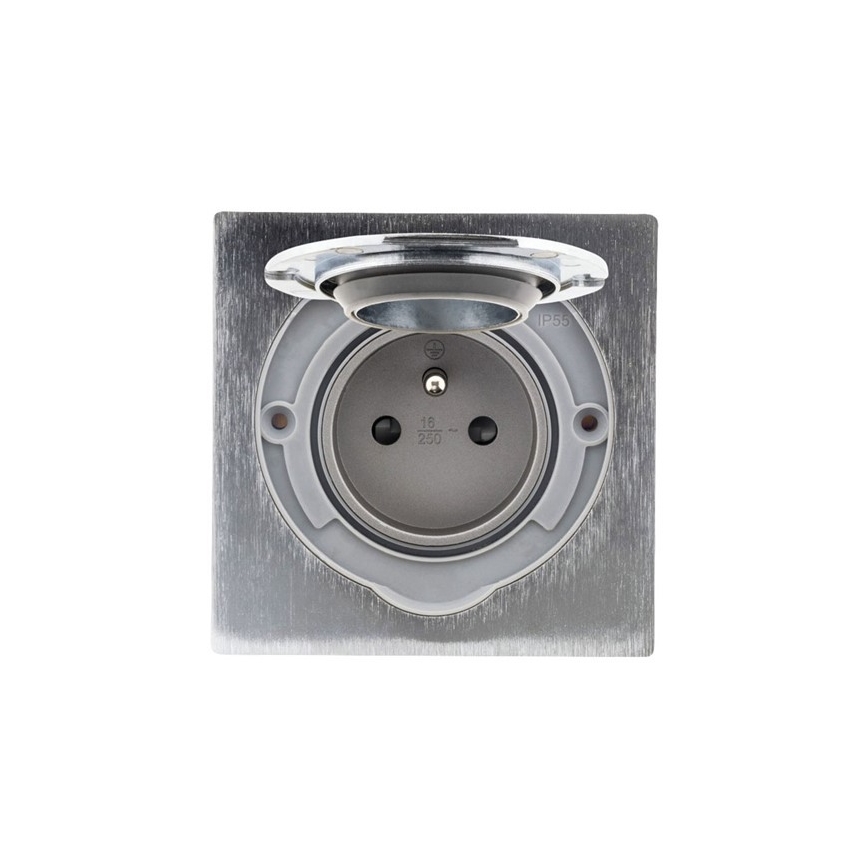 Enchufe de suelo empotrado para exteriores IP55