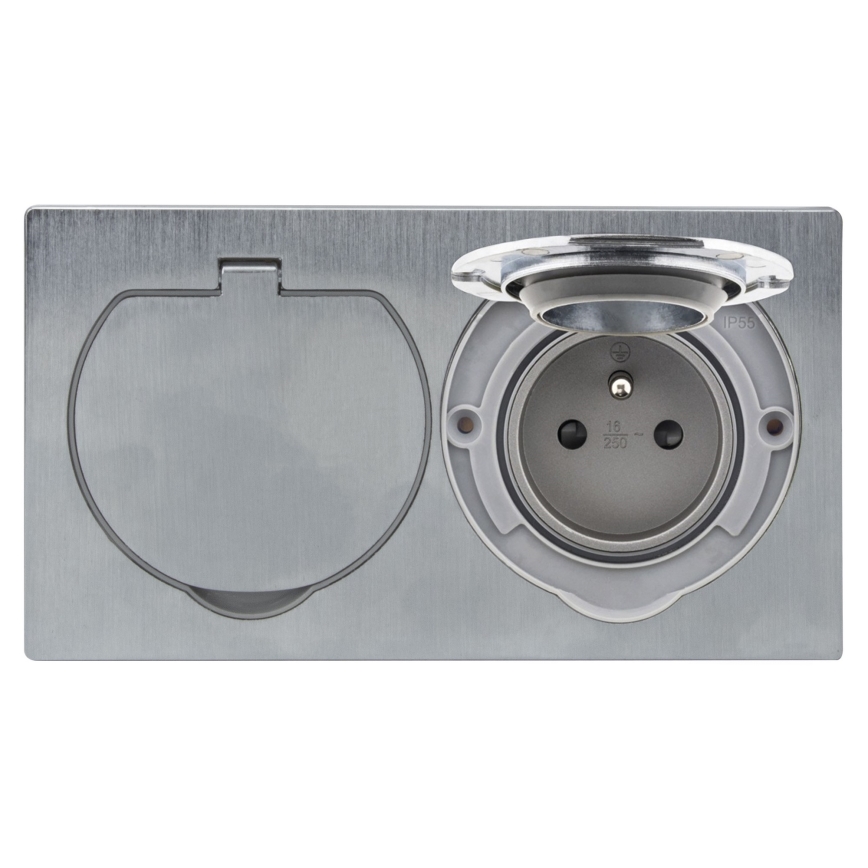 Enchufe de suelo empotrado para exteriores IP55