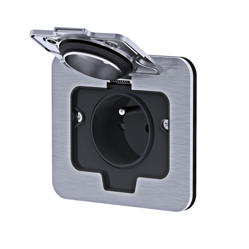 Solight 5B322 - Enchufe de suelo empotrable de exterior IP55 angular