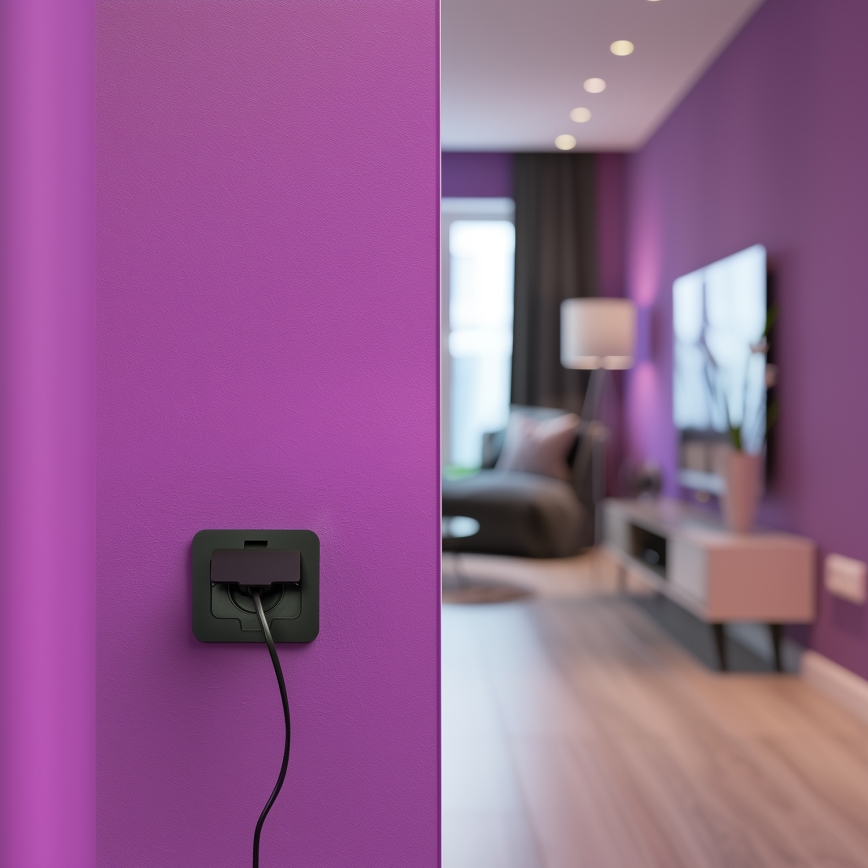 Enchufe de suelo empotrable de exterior IP55 rectangular negro