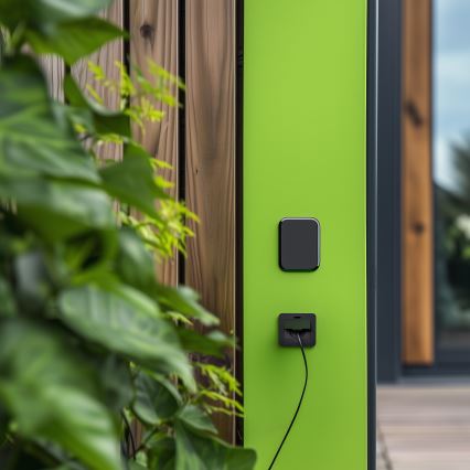 Enchufe de suelo empotrable de exterior IP55 rectangular negro