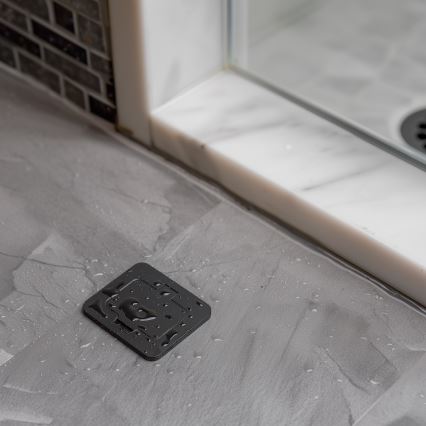 Enchufe de suelo empotrable de exterior IP55 rectangular negro