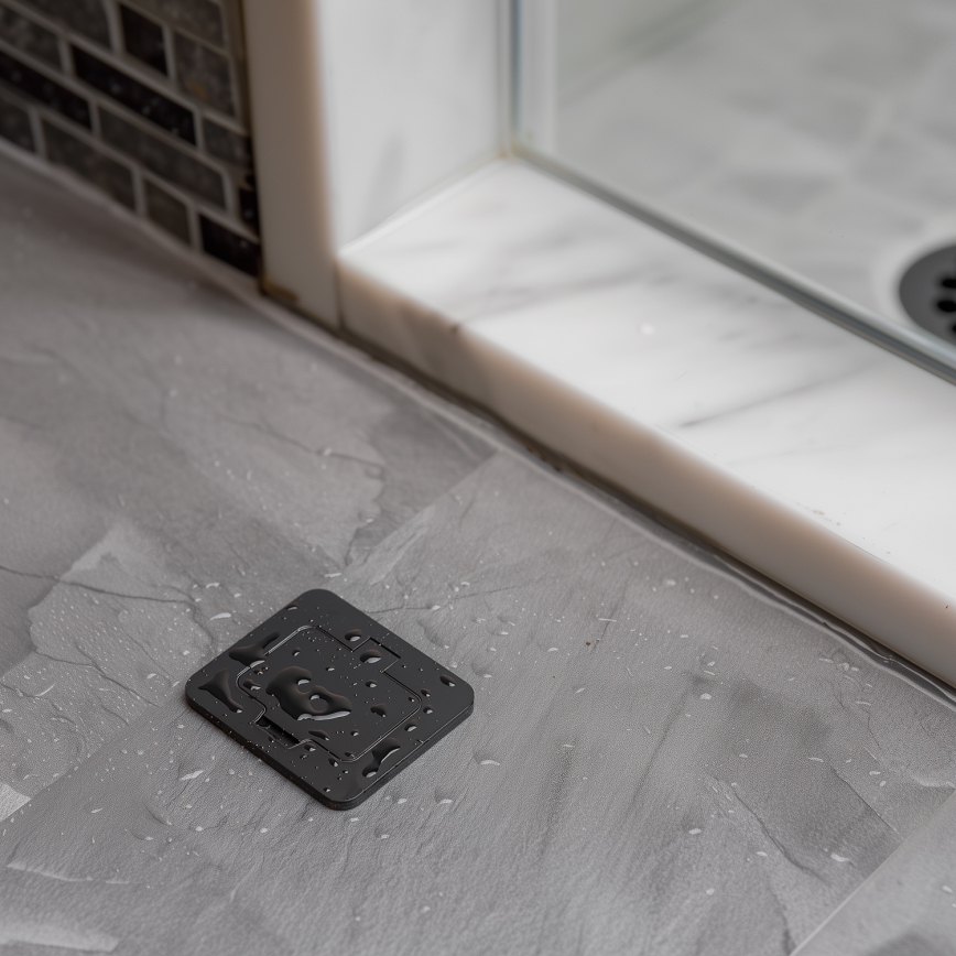 Enchufe de suelo empotrable de exterior IP55 rectangular negro
