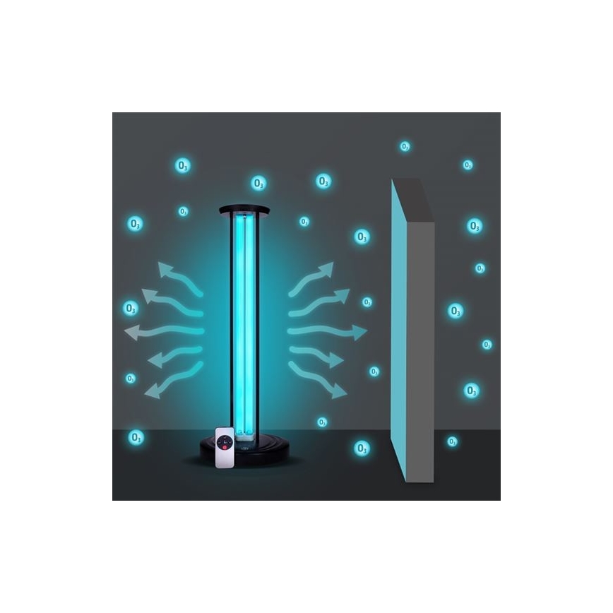 Lámpara germicida desinfectante UVC/100W/230V + control remoto
